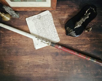 French antique catholic church procession candlestick holder