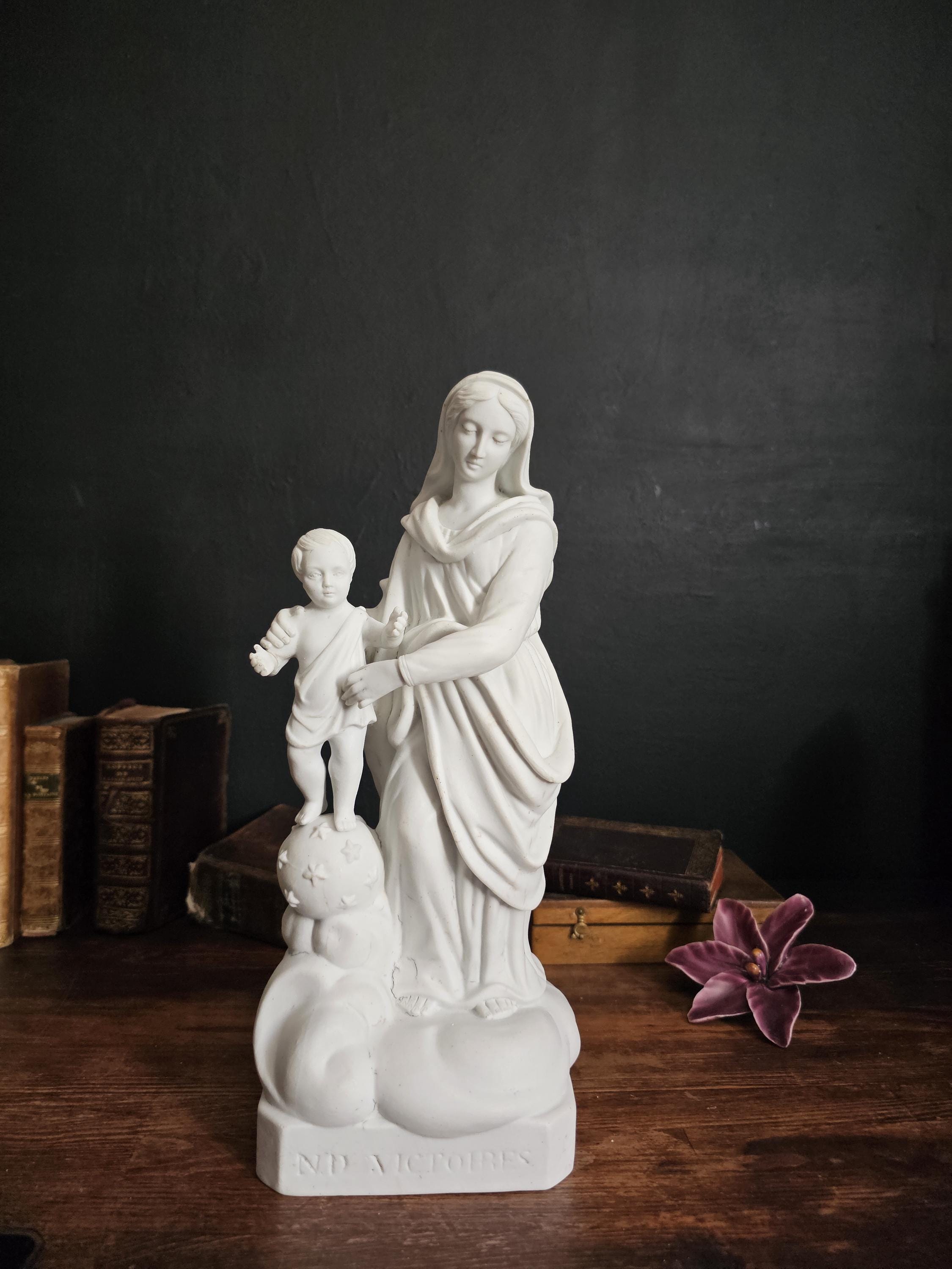 French Antique Our Lady of Victory Bisque Statue - Etsy