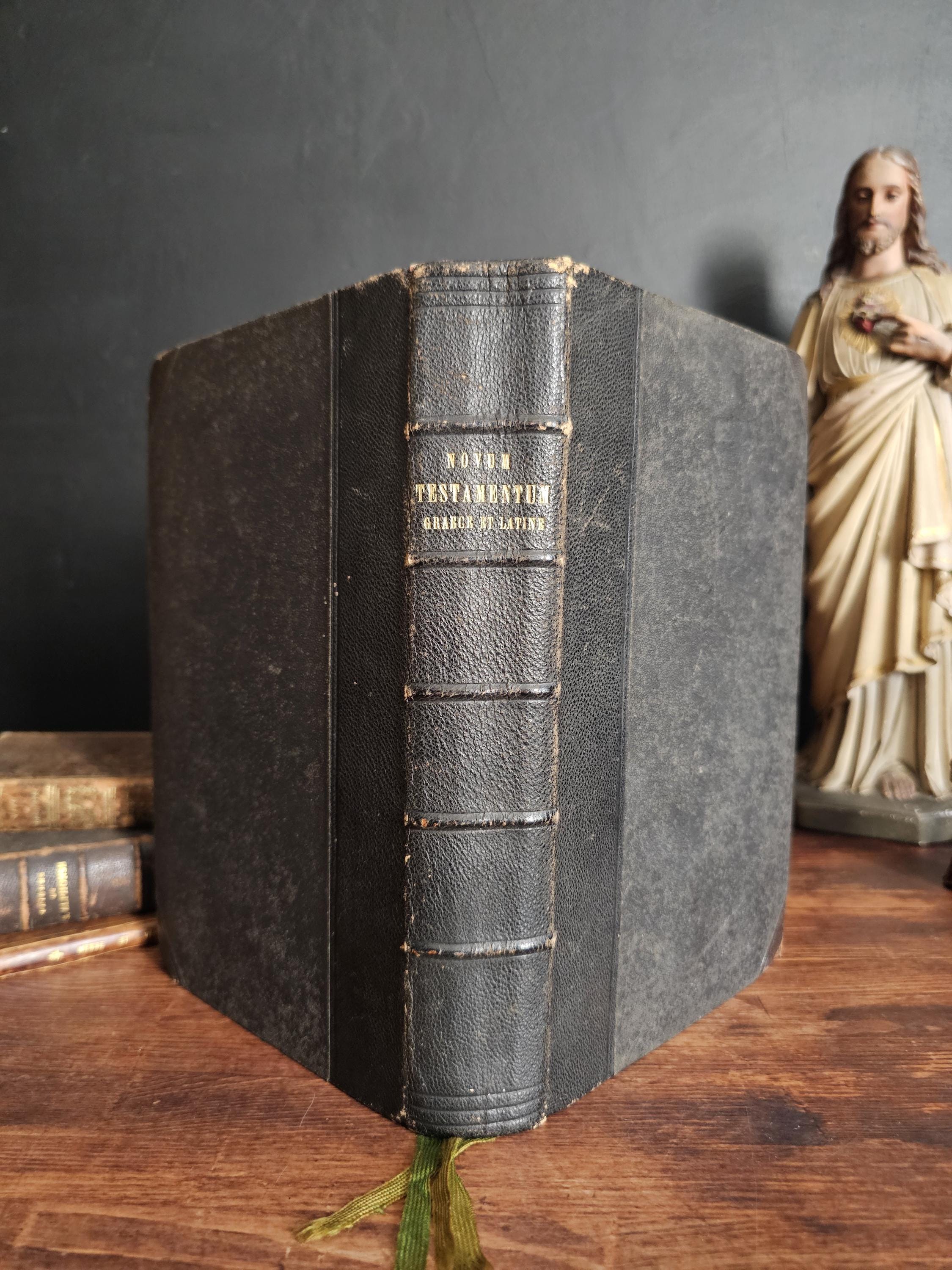 新約聖書、ギリシャ語とラテン語による Novum Testum 1847 - Etsy 日本