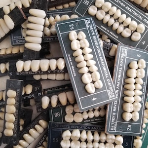 Fausses dents anatomiques antiques de De Trey révélation, 9 cartes vendues séparément