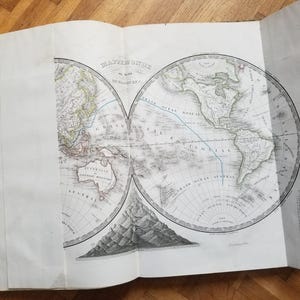 Grote Franse antieke klassieke atlas van oude, middeleeuwse en moderne geografie uit 1838