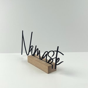 Namaste | Line Art | Typography | 3D Printing | Yoga Decor | Sustainable | Spiritual Yoga Decor | Boho Decor | Minimalist Decor image 4