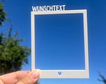 Personalisierter Foto-Rahmen | Foto Prop mit Wunschtext | Personalisiert | 3D Druck | Fotobox Modern | Geschenk | Selfie Rahmen | Handmade