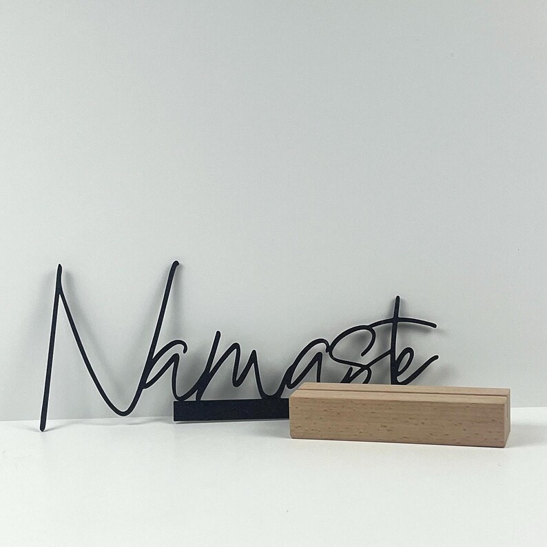Namaste | Line Art | Typography | 3D Printing | Yoga Decor | Sustainable | Spiritual Yoga Decor | Boho Decor | Minimalist Decor image 7
