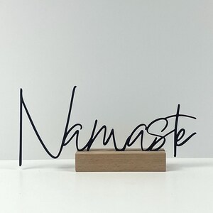 Namaste | Line Art | Typography | 3D Printing | Yoga Decor | Sustainable | Spiritual Yoga Decor | Boho Decor | Minimalist Decor image 3