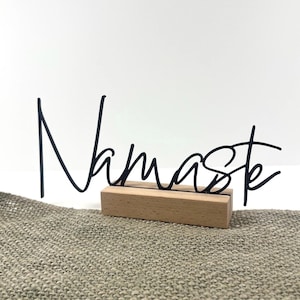 Namaste | Line Art | Typography | 3D Printing | Yoga Decor | Sustainable | Spiritual Yoga Decor | Boho Decor | Minimalist Decor image 2