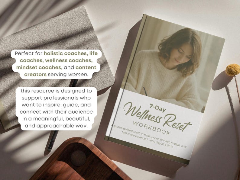 Realign Workbook 7-day Wellness Reset Workbook for Coaches Canva Template, Editable Self ...