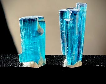 Natural Blue Tourmaline Crystals – Indicolite Specimen from Afghanistan
