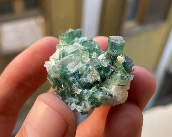 Blue & Green Tourmaline Crystal Group | Natural Afghan Mineral Specimen