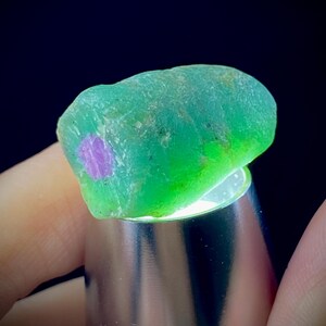 Zoisite & Ruby Crystal Specimen: UV Fluorescent Mineral