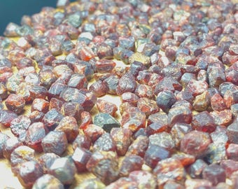 Raw Almandine Garnet Crystals: Red Garnet Stone Chunks