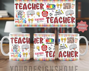 Thank You for Being Important, Teacher Mug, Wrap Around Mug Template 11oz & 15oz, Sublimation, High-Quality, Instant Digital Download