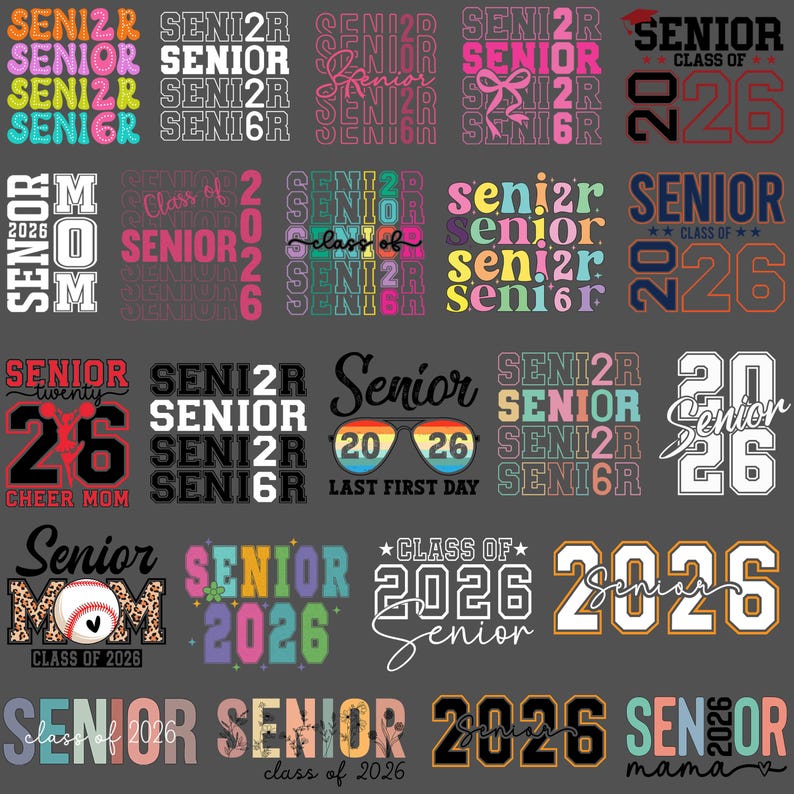 70+ Senior 2026 Svg Bundle, Class of 2026 SVG, School Svg, Senior 2026 ...