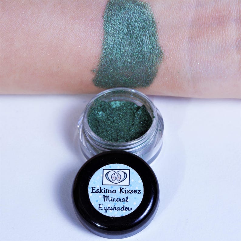 Mineral Eye shadow LUCKY LEPRECHAUN Green Organic Makeup 5 gram jar image 1