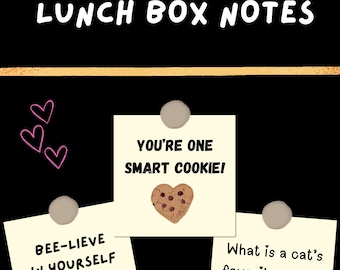 Printable Lunch Box Notes For Kids - Cute, Funny, & Positive Affirmations - School Lunchbox Cards