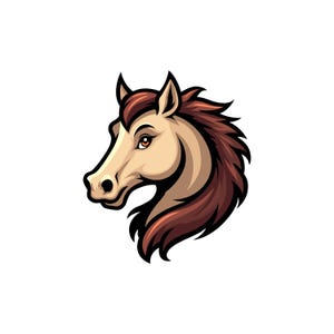 Horse Head Vector | Equestrian Horse Sticker Design | Farm Animal Vector | eps, png, jpeg, svg Files for Cricut & Sublimation Projects