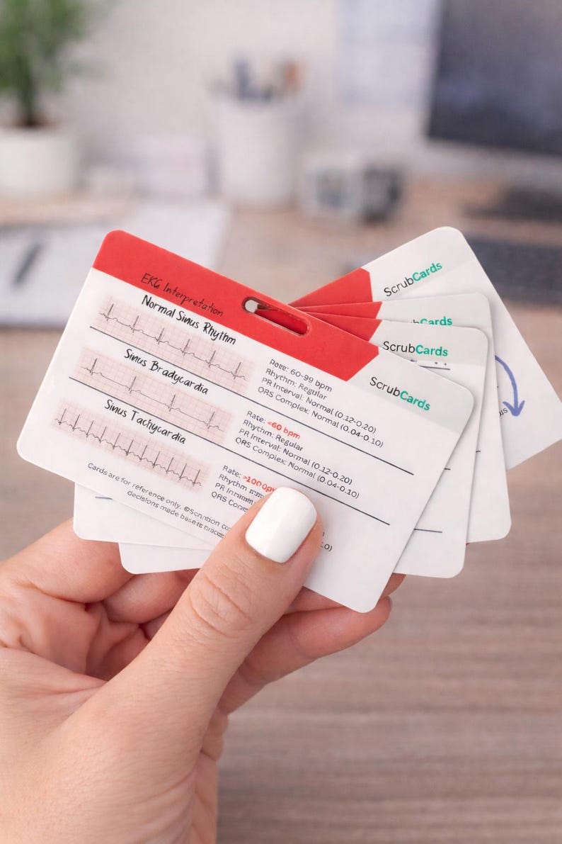 Cardiac Quick Reference Cards for Nurses (4 Waterproof Badge Cards) - Etsy