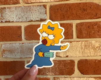 Maggie Simpson Sticker: Glossy Waterproof Vinyl Decal, 3 Inch