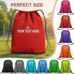 Customizable Drawstring Bag – personalized Backpack, Giveaway bag, sport, Tote, Cinch, Team, Baseball, Basketball, Football