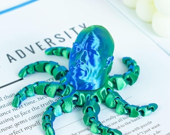 Fidget Toys, Articulated 3D Printed Desk Stress Relief Toy, Spinning Fidget Sculpture, Unique Birthday Gifts for Adults Girls Boys