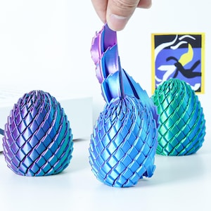 Osterdrache Eier Slime Ball Fidget Spielzeug, 3D Gedruckt Kinetic Schreibtisch Spielzeug, Twisty Fidget Egg, Ostern Korb Stuffers Geschenke für Kinder Mädchen Jungen