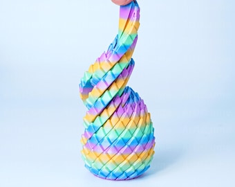 Huevo antiestrés Twisty Fidget Egg Dragon Eggs Slime Ball Fidget Toys, juguete cinético de escritorio impreso en 3D, regalos para rellenar cestas de huevos de Pascua para niños y niñas.