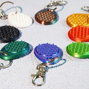 4-Pack Stabby Stones Spike Cute Keychain - 3D Printed Fidget Toy for Pain Stimming, Stress Relief, Anxiety, Unique Gift for Him Her