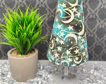 Wine glass lampshade, lampshade for wine glass, round fabric lampshade, fabric lampshade, cotton gift, small lampshade