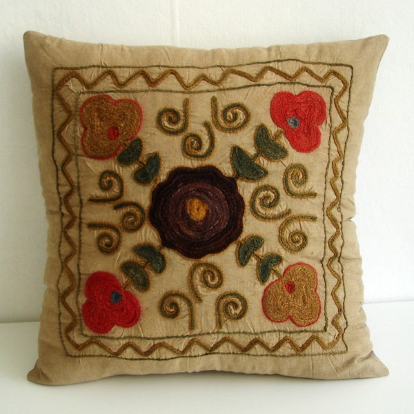 Vintage Embroidered Suzani-Pillow Cover