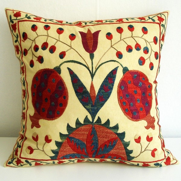 Hand Embroidered Suzani-Pillow Cover