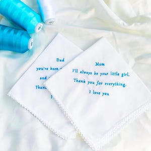 Personalized Father of the Bride Handkerchief,Custom Embroidered Wedding Handkerchief Gift for Dad, Bridal Keepsake Gift,Pocket Square