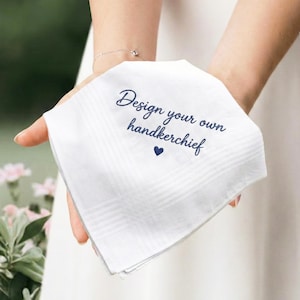 Personalized Wedding Handkerchief for Bride & Mom,Custom Embroidered Wedding Gift,Keepsake Handkerchief for Wedding Day, Wedding favours