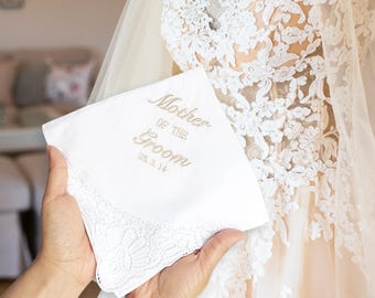 Personalised Wedding Handkerchief,Brides Handkerchief,Personalised Hankie,wedding souvenir，Wedding Gift,Wedding Day Gift,gift for bride