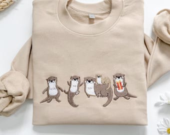 Otter sweatshirt, Otter Mom Sweatshirt, Sea Otter Sweater, Otter Lover Gift, Otter Shirt, Cute Sweater, Animal Lover Tee,wildlife crewneck