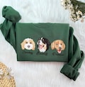 Custom Embroidered Pet Crewneck Sweatshirt,Personalized Pet Face Sweatshirt from Your Photo,Varsity Sweatshirt,Gifts for Dog Lover product logo