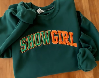 Bluza z haftem „Showgirl”, bluza „Life of a Sweatshirt”, pomarańczowa koszulka „Showgirl”, koszulka „Showgirl Era”, koszulka na koncert, gadżety „Showgirl”