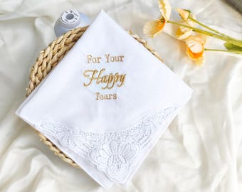 Personalised Wedding Handkerchief,Brides Handkerchief,Personalised Hankie,wedding souvenir，Wedding Gift,Wedding Day Gift,gift for bride