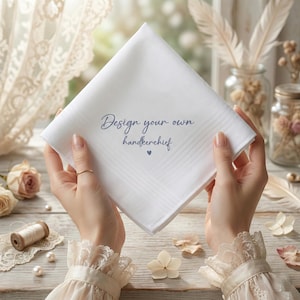 Personalized Father of the Bride Handkerchief,Custom Embroidered Wedding Handkerchief Gift for Dad, Bridal Keepsake Gift,Pocket Square