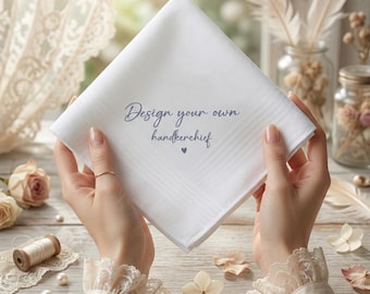 Personalized Father of the Bride Handkerchief,Custom Embroidered Wedding Handkerchief Gift for Dad, Bridal Keepsake Gift,Pocket Square