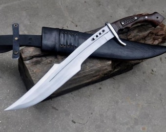 Handmade Spartan Sword | 18" Carbon Steel Blade, Rosewood Handle, Leather Sheath