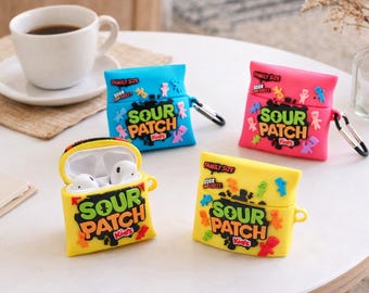 Silicone Sour Patch AirPods Case | Protective Food & Drink Design (AirPods 1-4 Pro 2)