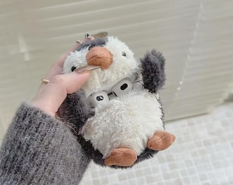 Plush Penguin AirPods Case, Fuzzy Kawaii Protective Cover, Soft Shockproof Accessory