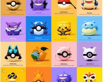 Silicone Pokémon AirPods Case | Cute Pikachu Case for AirPods Pro, 4, 3, 2 & 1 Generation  | Original Gift | Gift Idea