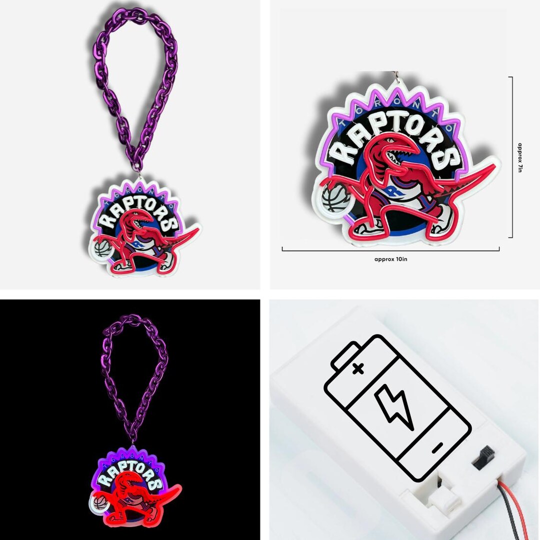 Silver Toronto Raptors Chain Toronto Raptors LED Fan Chain – Game Day Medallion Necklace - Etsy