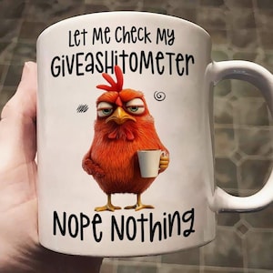 Let Me Check My Giveashitometer Nope Nothing Mug, Fun Gifts For Coworkers, Friends, Family, Gift for Animal Lovers