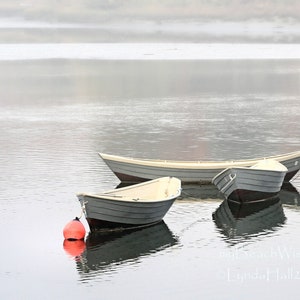 Nautical Photography- Three Boats, Out of Line, Kennebunkport, Maine, New England