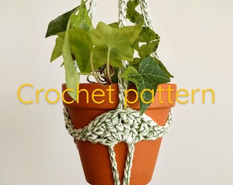 Plant Holder Crochet PATTERN for 4&quot; Pot | Craft Project for Houseplant Lovers | Step-by-Step Instructions with Photos | Cozy Boho Home Decor