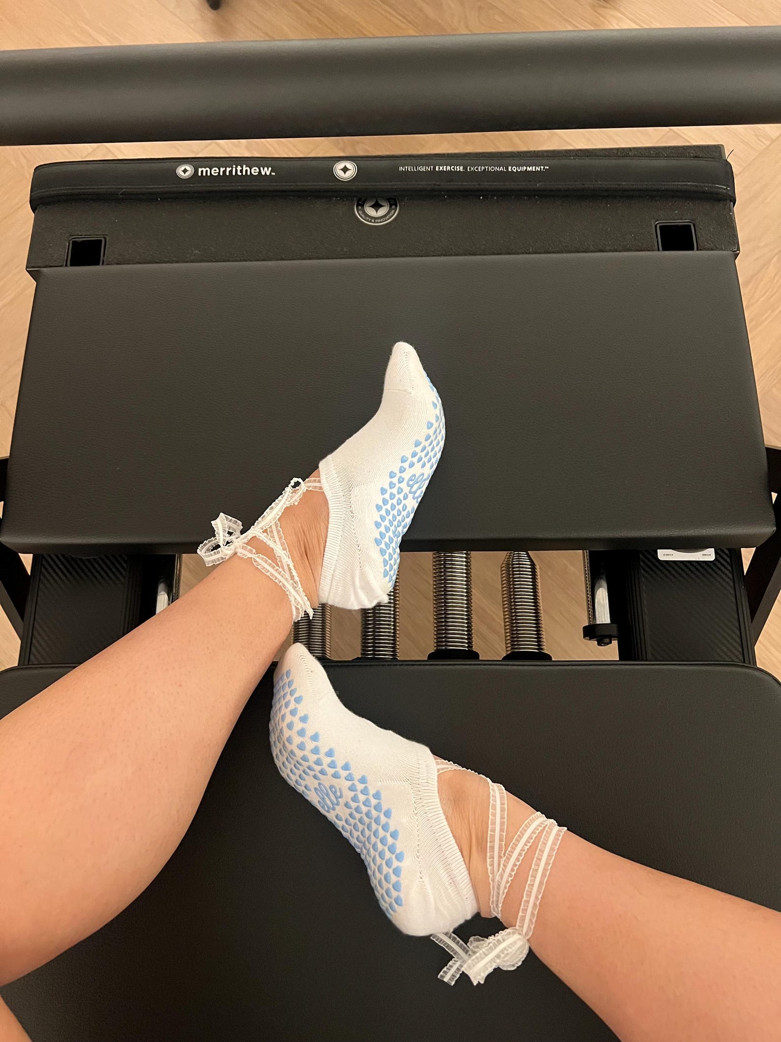 Ballet-inspired Pilates Grip Socks With Lace-up Ribbons – Non-slip ...