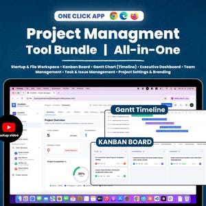 Project Management Web App | Kanban Board Gantt Chart | Task Tracker & Project Planner | Digital Team Dashboard