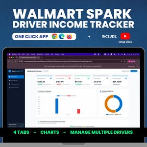 Walmart Spark förarinkomstspårare | Körsträckalogg för flera förare och vinstplanerare webbapp